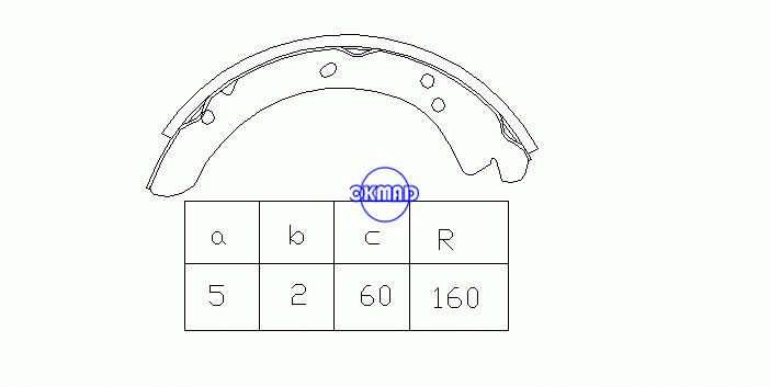Mazda Drum Brake shoes OEM:0559-26-310 MK3320 GS7107, OK-BS186